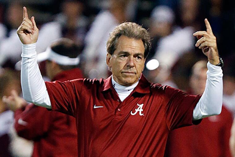 Alabama football coach Nick Saban. (Rogelio Solis/AP)