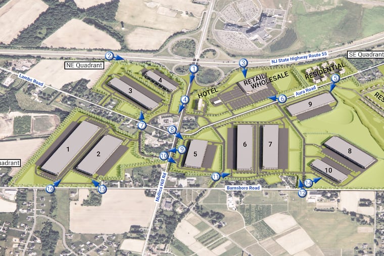 A rendering for Active Acquisitions' Richwood redevelopment plan in Harrison Township, Gloucester County.