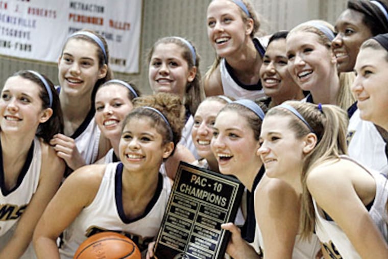 Spring-Ford defeated Methacton, 62-33, to claim the PAC-10 championship. (Elizabeth Robertson/Staff Photographer)