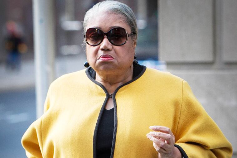 Former Philadelphia Traffic Judge Thomasine Tynes enters the Criminal Justice Center on Wednesday, Dec. 17, 2014. ( ALEJANDRO A. ALVAREZ / STAFF PHOTOGRAPHER )