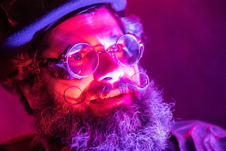 Professor Wikam, one of the characters at Evermore Park, an interactive theme park that is a quirky old-English town with crooked roads, dizzying catacombs, and a bustling population of fantastical creatures near Salt Lake City, Utah. (Photo: Brian van der Brug / Los Angeles Times / TNS)