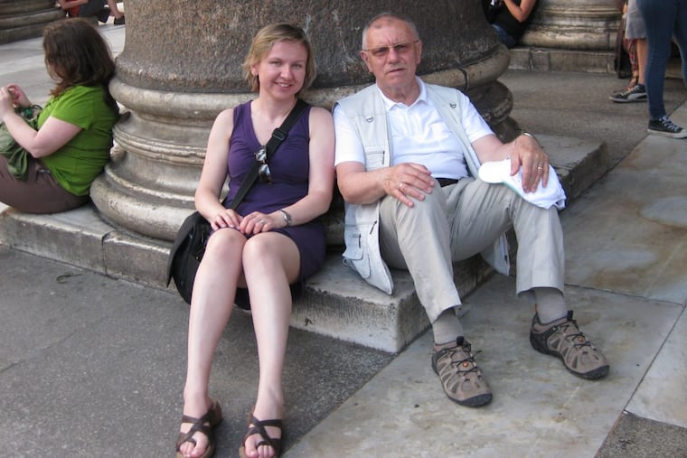 Anna Maciejewska, who has been missing since last year and is presumed dead, and her father, Zygmunt, on a family trip to Rome, Italy in 2011.