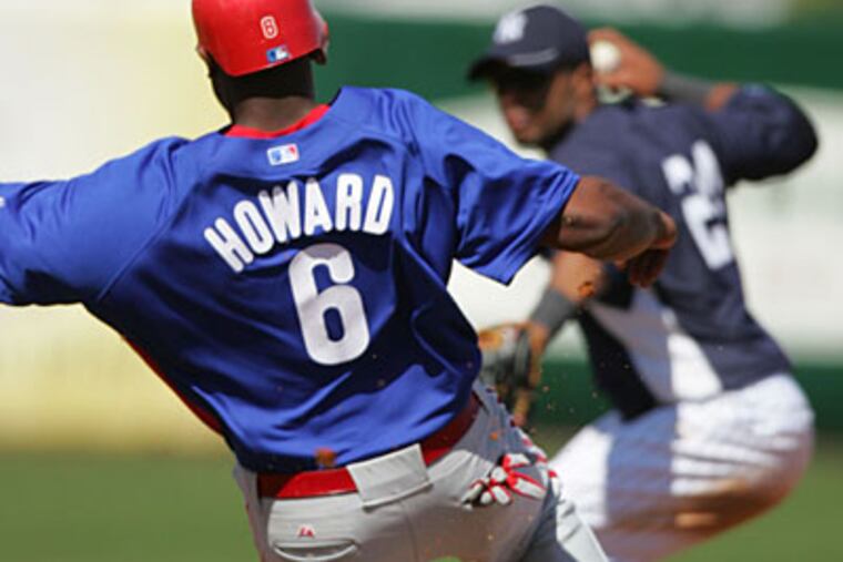 Ryan Howard and the Phillies are looking to go back to the World Series for the third straight year. (David Swanson / Staff Photographer)