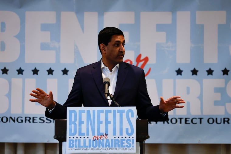 U.S. Rep. Ro Khanna spoke to Bucks County residents before answering questions during a town hall at Heritage Hall in Levittown on Sunday, May 18.