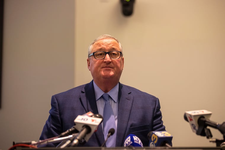 Mayor Jim Kenney speaks during a news conference in September.