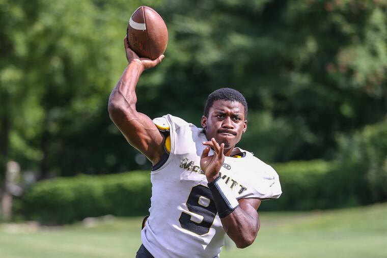 McDevitt senior quarterback Lonnie Rice scored the game-winning touchdown last week, helping the Lancers beat West Catholic for the first time in nearly 20 years.
