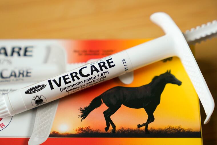A syringe of of ivermectin — a drug used to kill worms and other parasites — intended for use in horses only. Wisconsin's conservative-controlled Supreme Court ruled that a hospital could not be forced to give the deworming drug to a patient with COVID-19.