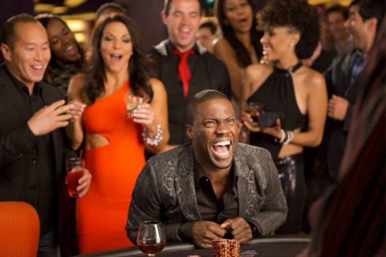 This photo released by Sony Pictures shows Kevin Hart, center, as Cedric in a scene from Screen Gems' "Think Like A Man Too." (AP Photo/Sony Pictures, Matt Kennedy)