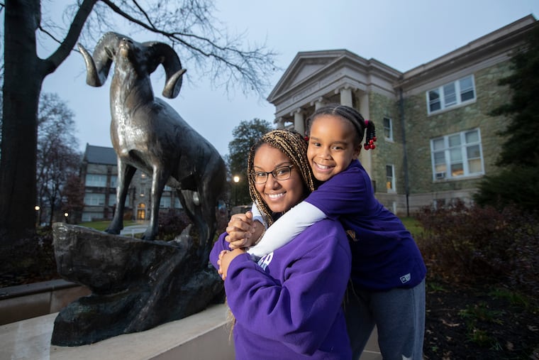 Catherine Monsalvo, 26, is a senior at West Chester University. She has been pursuing her degree while raising her 8-year-old daughter, Lilly Monsalvo.