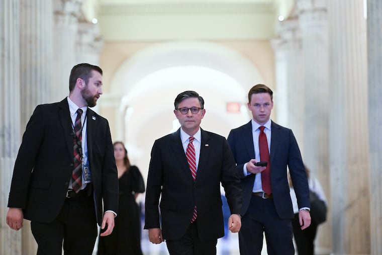 House Speaker Mike Johnson (R-Louisiana) in May at the Capitol. MUST CREDIT: Matt McClain/The Washington Post