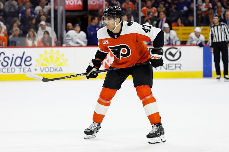 Flyers defenseman Noah Juulsen has only played once since Rasmus Ristolainen returned from injury on Dec. 16.
