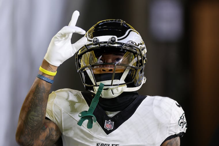 Wide receiver DeVonta Smith scored the Eagles' only touchdown of the night in their 10-7 win over the Packers.