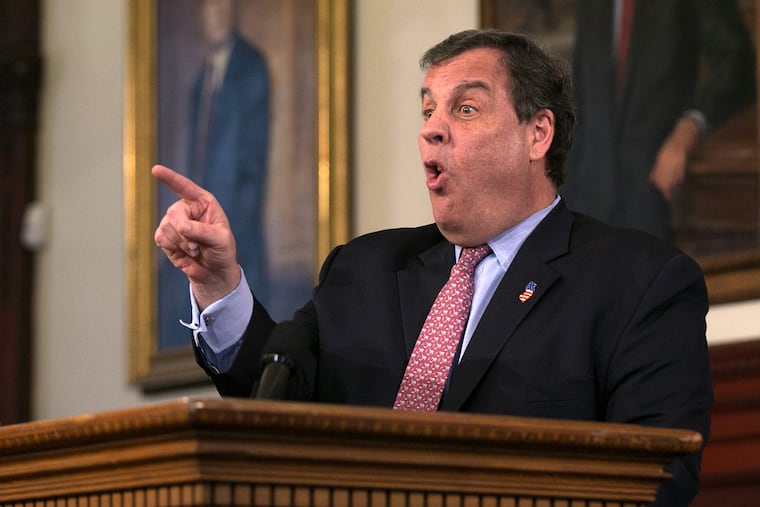 Gov. Christie speaking at a news conference in Trenton. He fielded questions for about two hours.