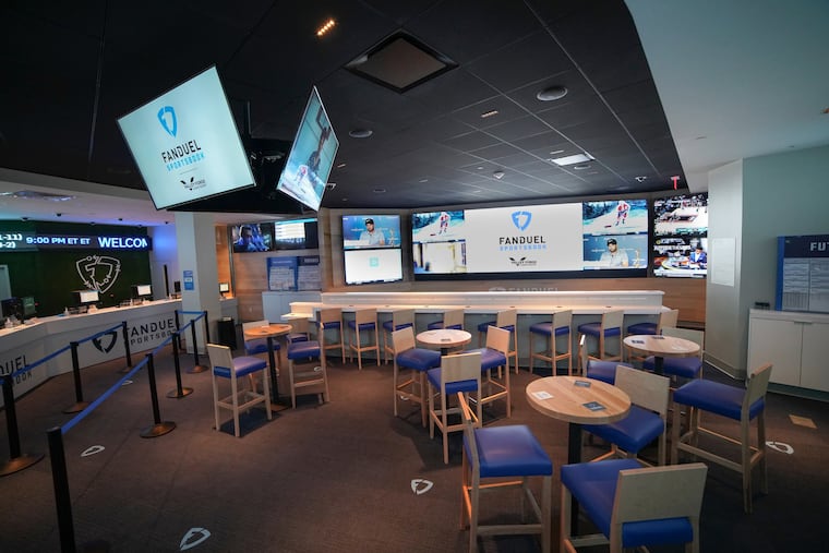 View of the sportsbook at Valley Forge Casino Resort.