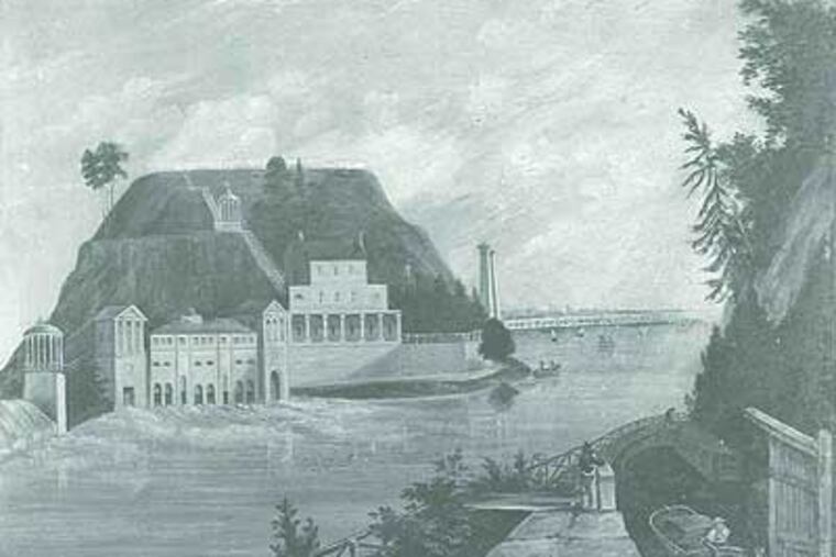 The FBI is offering a reward for information leading to the recovery of this 19th-century painting entitled Fairmount Water Works.