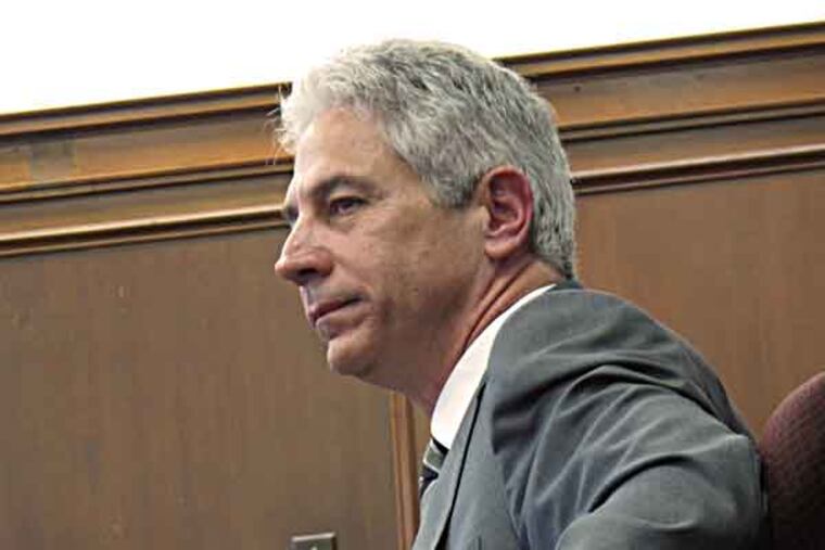 Revel CEO Kevin DeSanctis testifies at a licensing hearing in Atlantic City N.J. on March 26, 2012. On Mar. 13, 2013, Revel announced it is replacing DeSanctis as head of day-to-day operations with Jeffrey Hartmann, former president of Mohegan Sun in Connecticut. DeSanctis will stay with a revel holding company and work on development projects. (AP Photo/Wayne Parry)