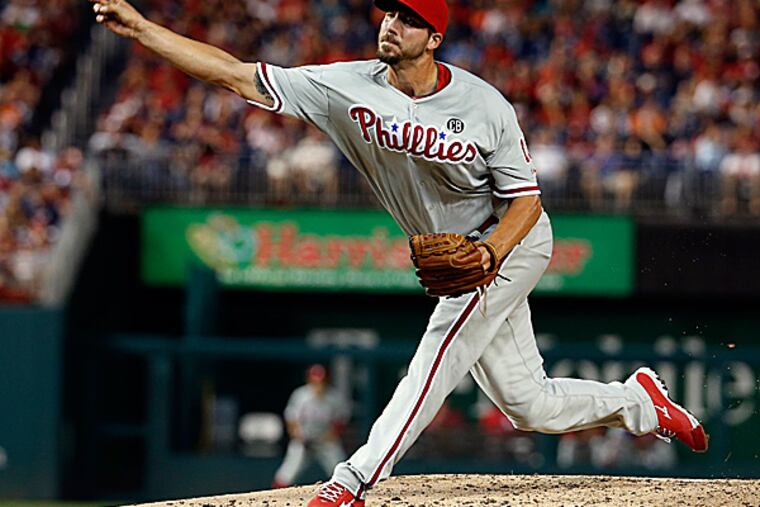 Phillies relief pitcher Phillippe Aumont. (Alex Brandon/AP)