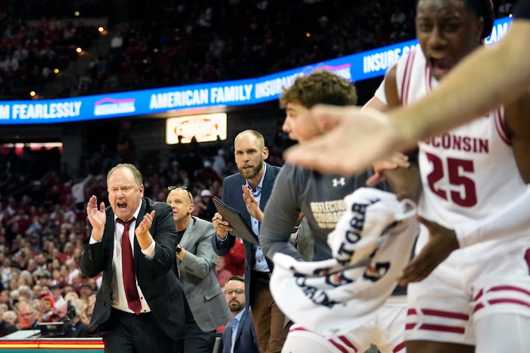 Wisconsin coach Greg Gard (left) and the Badgers will face Villanova the next two seasons.