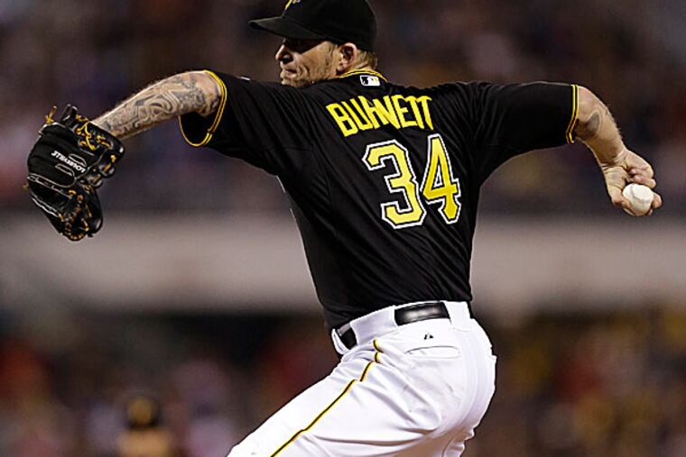 Right-handed starter A.J. Burnett. (Gene J. Puskar/AP)