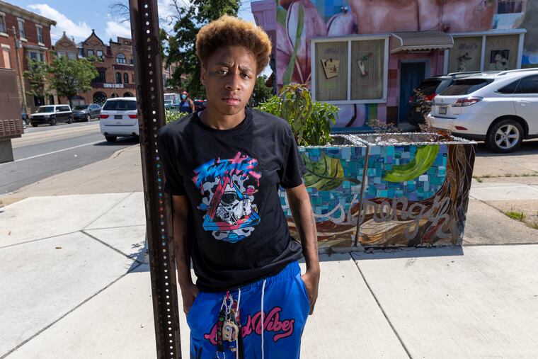 Bre Stoves, 19, of Philadelphia, at 39th and Lancaster. At age 15 she had to work off a $2,500 restitution award for an arson conviction.