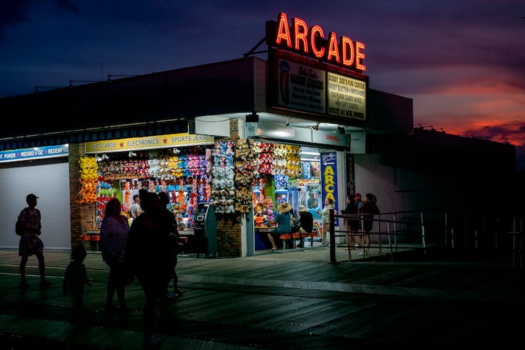 File photo of the boardwalk in Wildwood. Five South Jersey men were charged in connection with the assault of an off-duty police officer who was running on the Wildwood boardwalk Wednesday night.