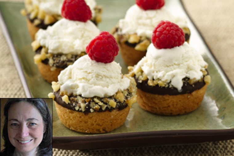 Delanco, N.J., resident Sue Compton (inset) and her winning Mini Ice Cream Cookie Cups.
