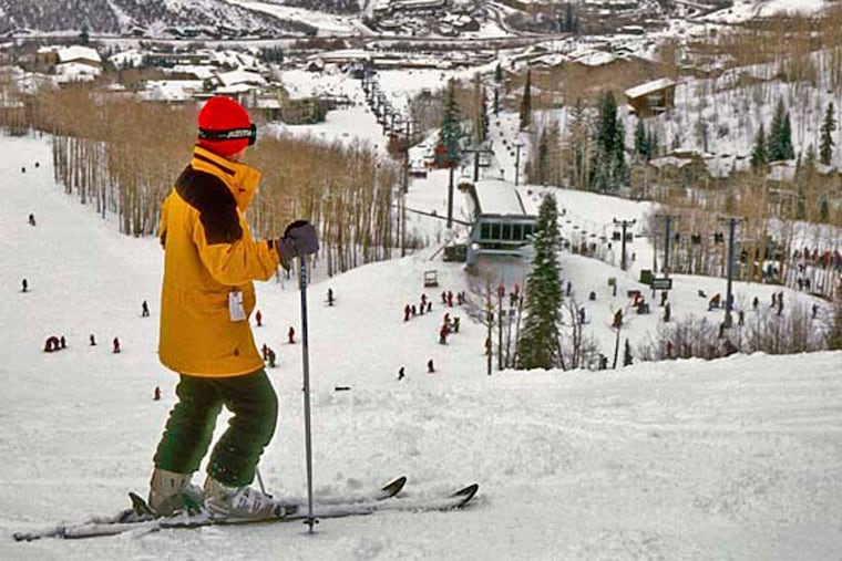 Snowmass Village from under the Coney Glade lift at Snowmass Resort in Colorado. (Steve Haggerty/TNS)