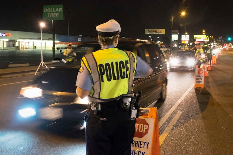 Philadelphia police set up a late-night sobriety checkpoint on Aramingo Avenue stopping all motorists, looking for drunk drivers, and handing out informational pamphlets. The Inquirer reported Nov. 3 that police make thousands of stops for alleged marijuana odor each year.