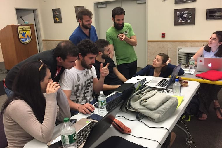 A group of students and professors from Università Iuav di Venezia, a university in Venice, Italy, spent the week of May 15, 2017 in Philadelphia studying flooding in the city's Eastwick section.