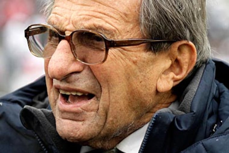 Joe Paterno was fired on November 9, 2011. He died of cancer the following January. (Gene J. Puskar/AP file photo)