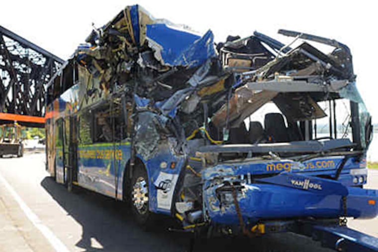 An 18-year-old from Voorhees and a 19-year-old Temple University student were among the four who died when a Megabus headed to Toronto slammed into a bridge. (Associated Press)