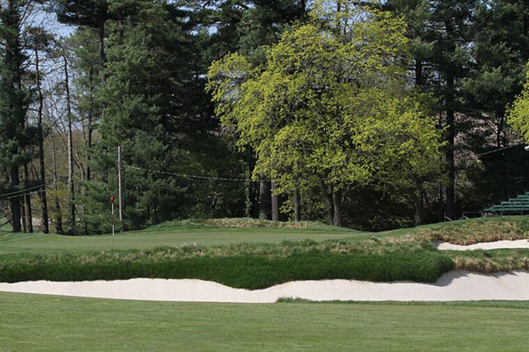 The approach shot view for the first green on the first hole at Merion. Want to be there? Be prepared to pay for the privilege. (MICHAEL BRYANT / Staff Photographer)