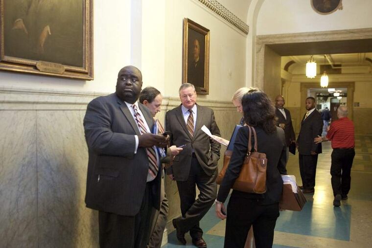 Tumar Alexander, left, has accepted an offer from Mayor Jim Kenney, center, to become Philadelphia's next managing director.