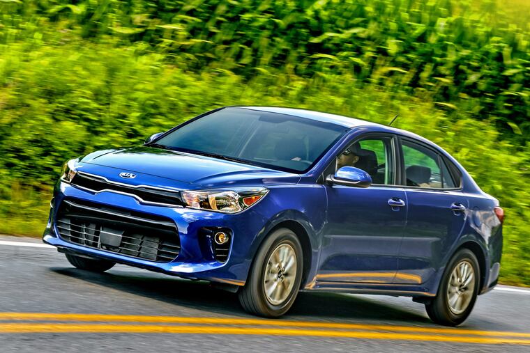 The 2019 Kia Rio keeps its hatchback door intact, something the cousin Hyundai Accent no longer has.