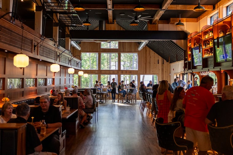 The inside main seating and bar area at Hollow Pines in West Creek, N.J., on Thursday, June 18, 2026.