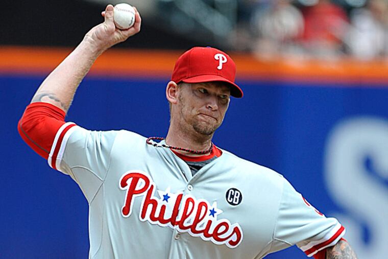 Phillies starting pitcher A.J. Burnett. (Kathy Kmonicek/AP)