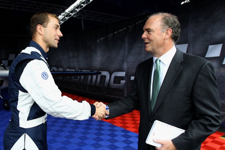 New Jersey Department of Environmental Protection Secretary Bob Martin at the Race Airport during the Red Bull Air Race Calibration Day on June 16, 2010 in New Jersey.