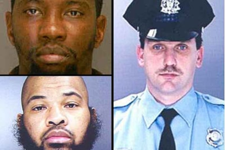 Eric DeShann Floyd (top left) and Levon T. Warner were convicted of murder but spared the death penalty in the killing of Philadelphia Police Sgt. Stephen Liczbinski.