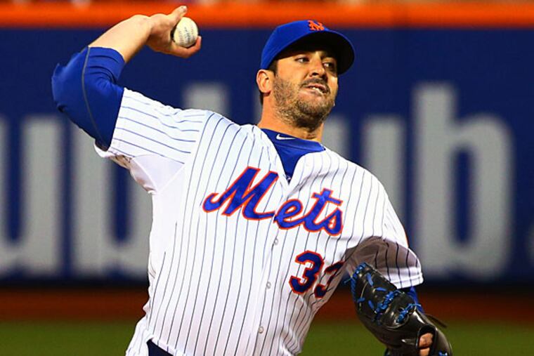 New York Mets starting pitcher Matt Harvey (33) pitches in the first inning against the Philadelphia Phillies at Citi Field. (Andy Marlin/USA Today)