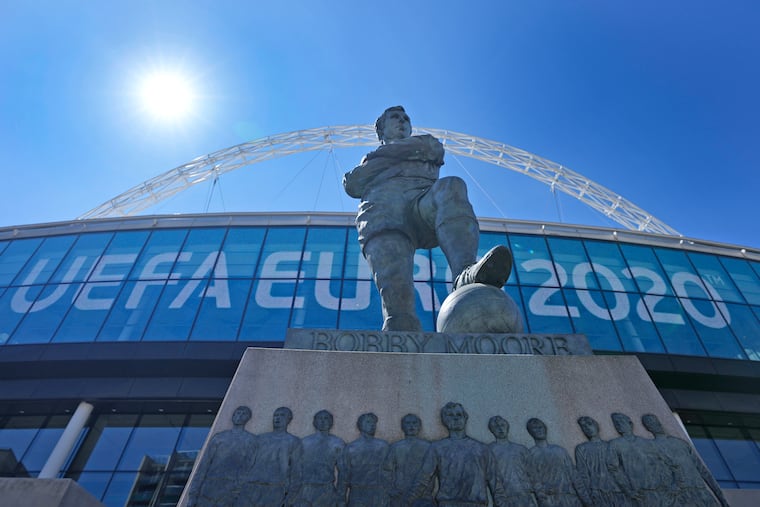 London's Wembley Stadium will host eight games in the Euros, including the semifinals and final.