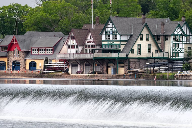 Boat House Row along the Schuylkill river in Philadelphia, Pa., Friday, May 22, 2020. A Bridgeton, N.J., company will begin dredging miles of the Schuylkill above Fairmount Dam June 1 to remove 60,000 cubic yards of sediment that was creating shallow lanes and hazards for rowers. It is the culmination of a years-long effort of rowing organizations to raise the $4.5 million needed for the project.
