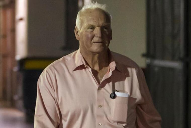 Charlie Manuel as he left Citizens Bank Park. (Chris Szagola/AP)