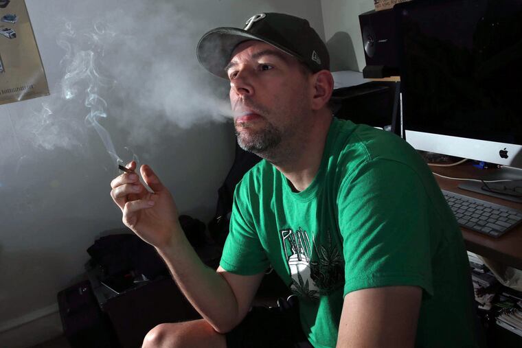 Former Marine Mike Whiter of Philadelphia is one of many veterans using marijuana to treat post-traumatic stress disorder.