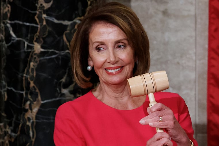 House Speaker Nancy Pelosi of California holds the gavel at the Capitol in Washington on Jan. 3, 2019.
