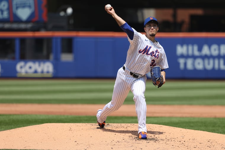 Kodai Senga of the Mets pitching during the second inning against the Washington Nationals on Thursday.