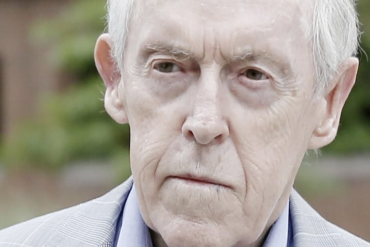 Charles Hallinan leaves the federal courthouse in Philadelphia after his sentencing hearing on July 6, 2018.
