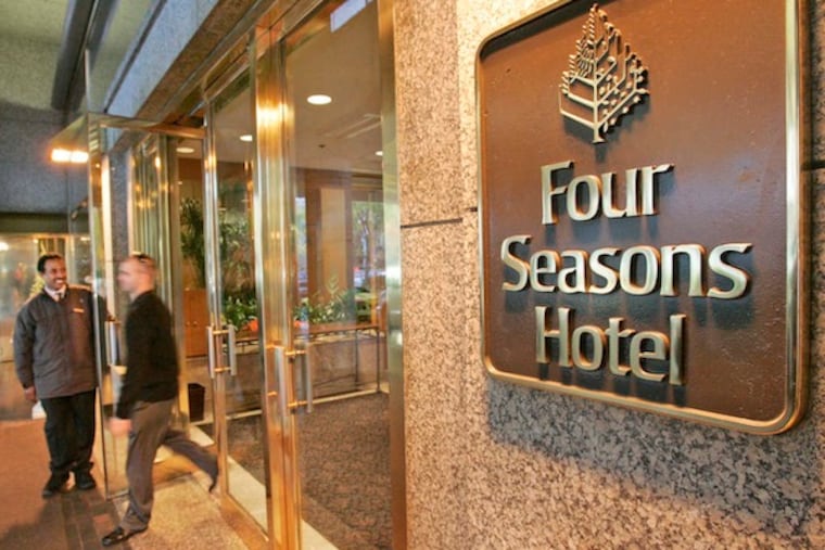 The front of the Four Seasons Hotel off of Logan Square. (Photo: Michael Bryant / Staff)