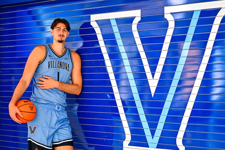 Villanova center Luigi Suigo arrived on campus in late July. He's expected to be a first-round NBA draft pick in 2027.