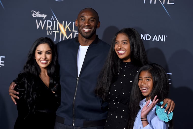 (From left) Vanessa Bryant, Kobe Bryant, Natalia Bryant, and Gianna Maria-Onore (Gigi) Bryant in a Feb. 2018 photo.