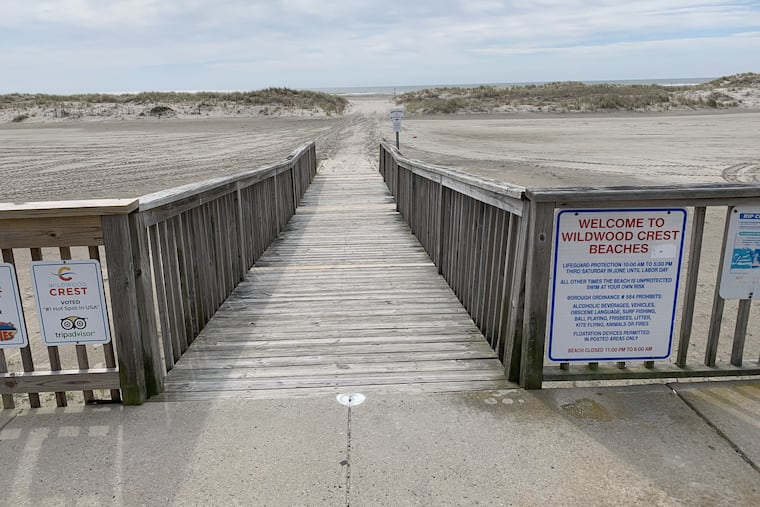 An entrance to the beach in Wildwood Crest.